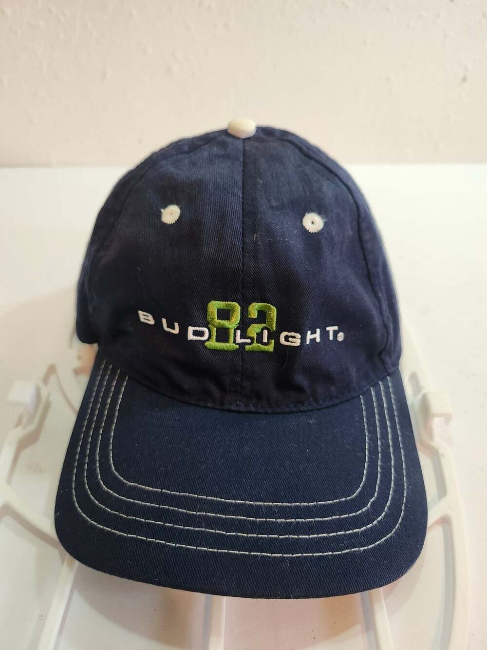 Bud Light 82 Baseball Cap Navy Adjustable Strapback 2005 Anheuser-Busch
